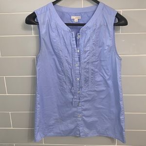 GAP Sleeveless Tuxedo Blouse